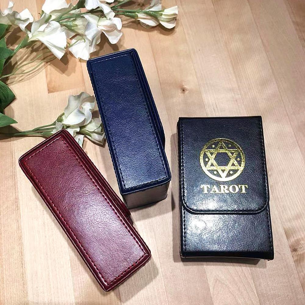 High quality tarot storage box double leather collection board game card box storage bag pentagram tablecloth FT030