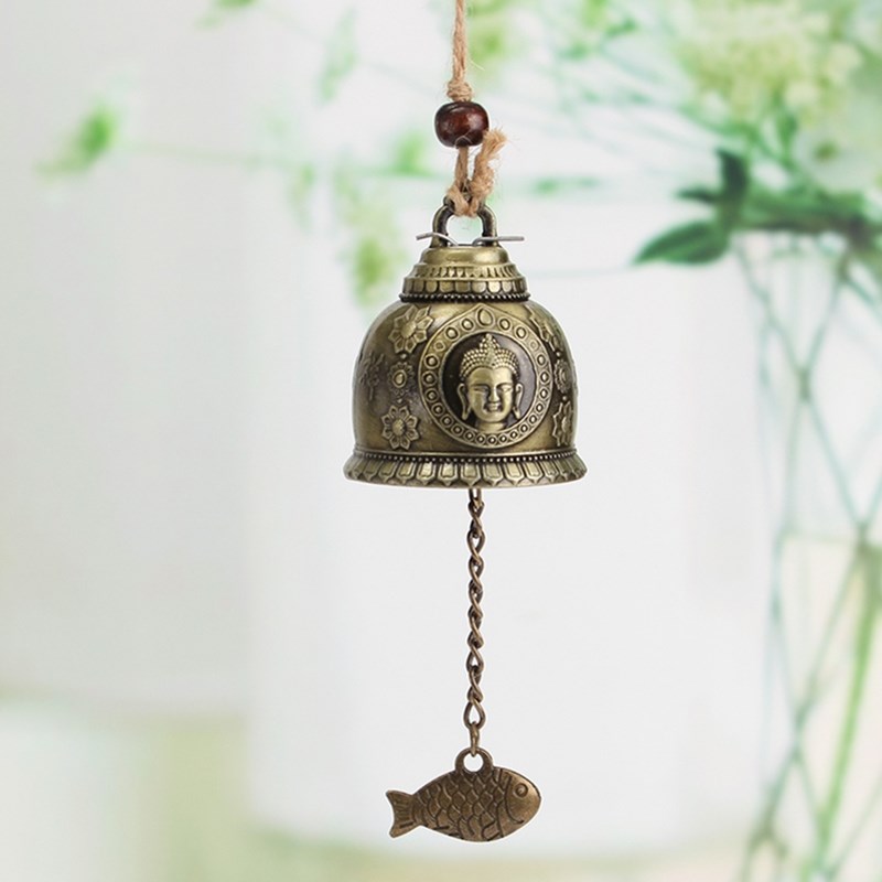 Buddha Pattern Retro Wind Ching Luck Feng Shui Campanula Blessing Trailer Good Luck Gifts Crafts At Home Decoration
