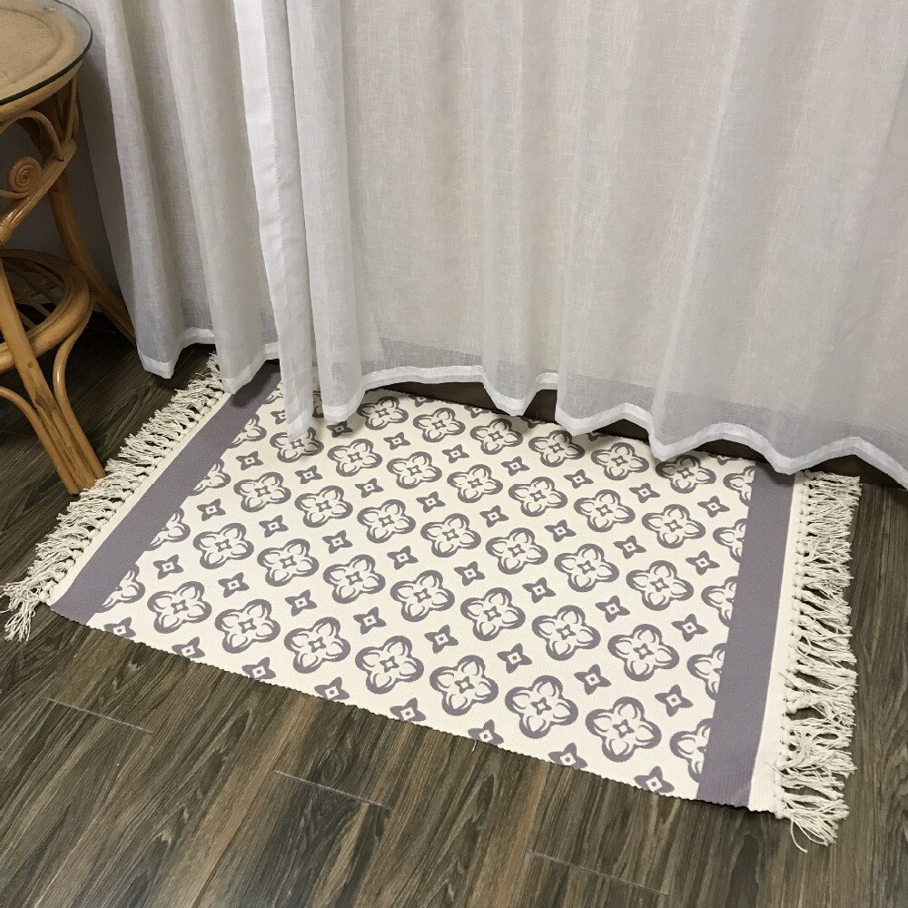 India Style Cotton Tassel Soft Door Mat Carpets For Living Room Bedroom Kid Room Rugs Table Floor Door Mat Simple Hot Area Rug