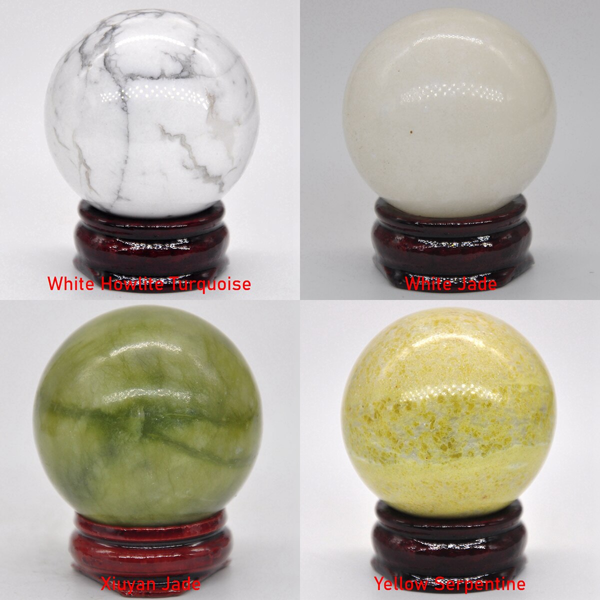 40MM Natural Gemstones Ball Healing Crystals Home Decoration Reiki Wicca Chakra Stones Sphere Rocks Mineral Gem Massage Globe