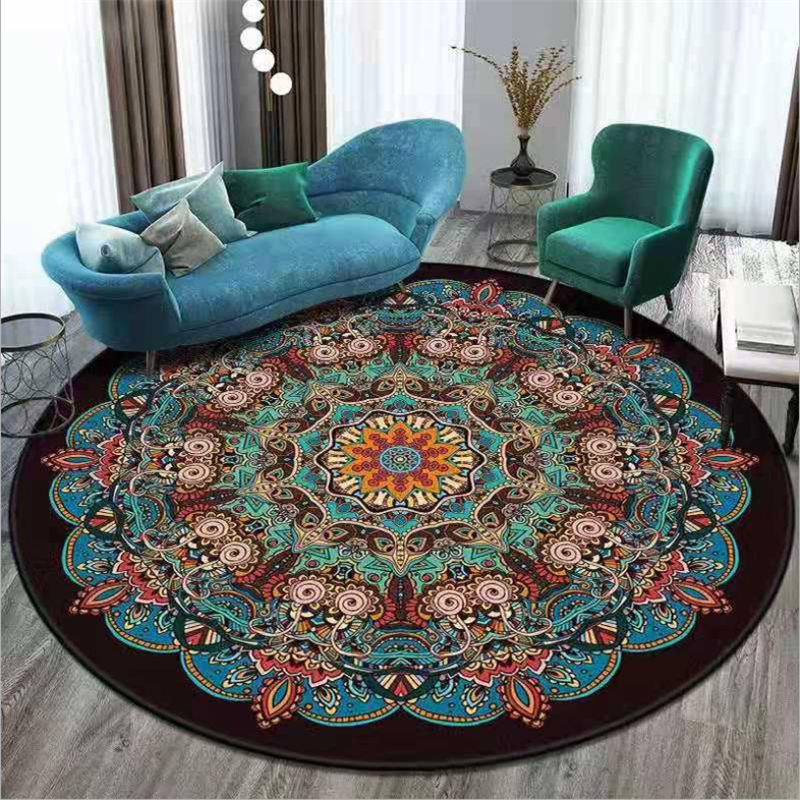 Bubble Kiss Bohemia Style Soft Round Carpets Home Polyester Bedroom Decor Carpet Classical Carpet for Living Room Hot Sale Rugs