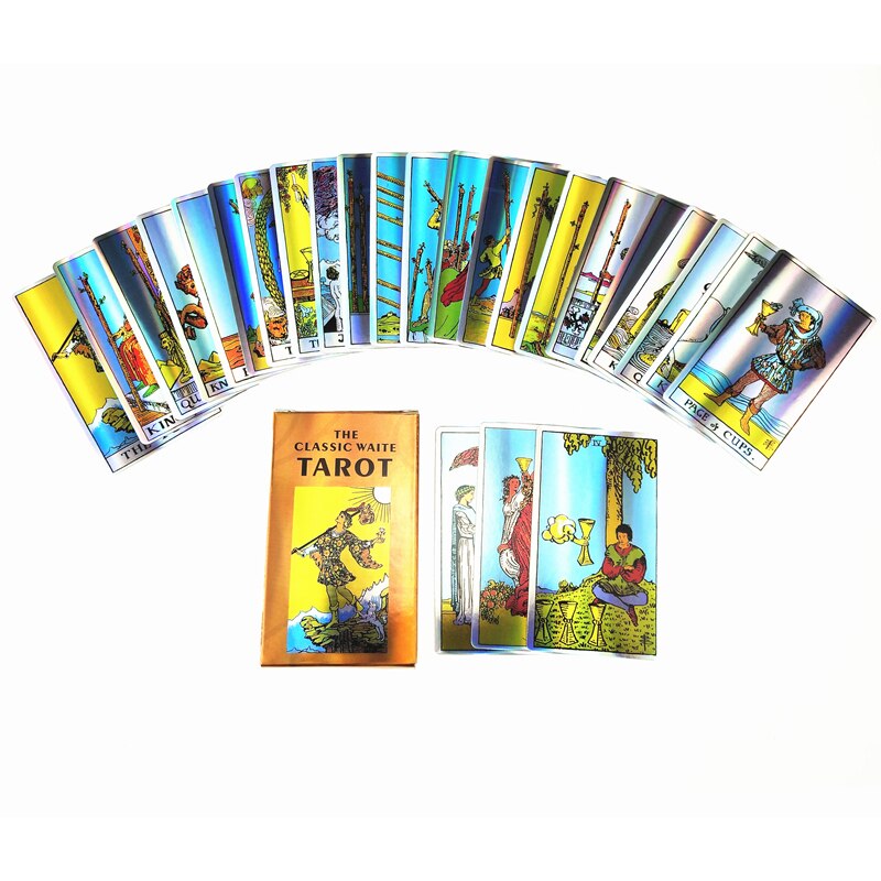 The Holographic Tarot Of Rider waite Board Games Divination For Adults And Children Table Game Dobble Playing Card Decks