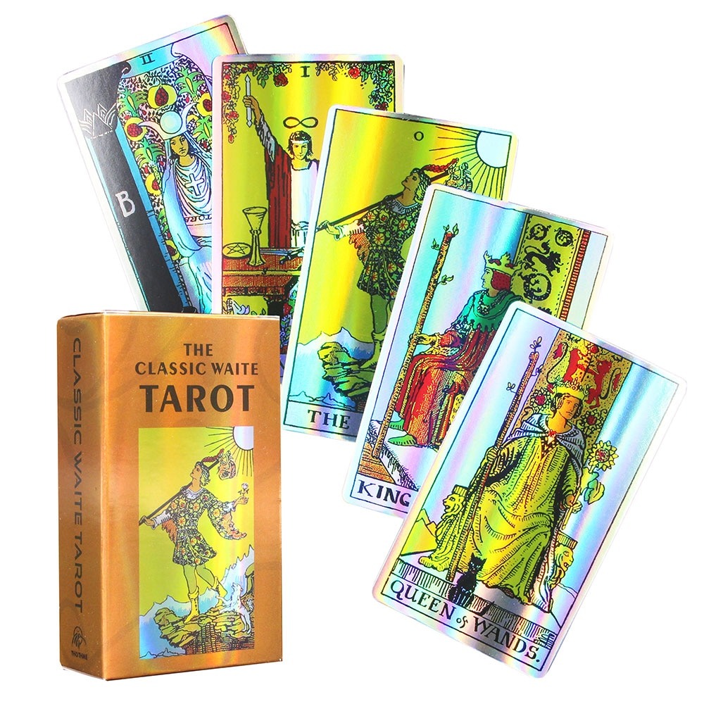 The Holographic Tarot Of Rider waite Board Games Divination For Adults And Children Table Game Dobble Playing Card Decks