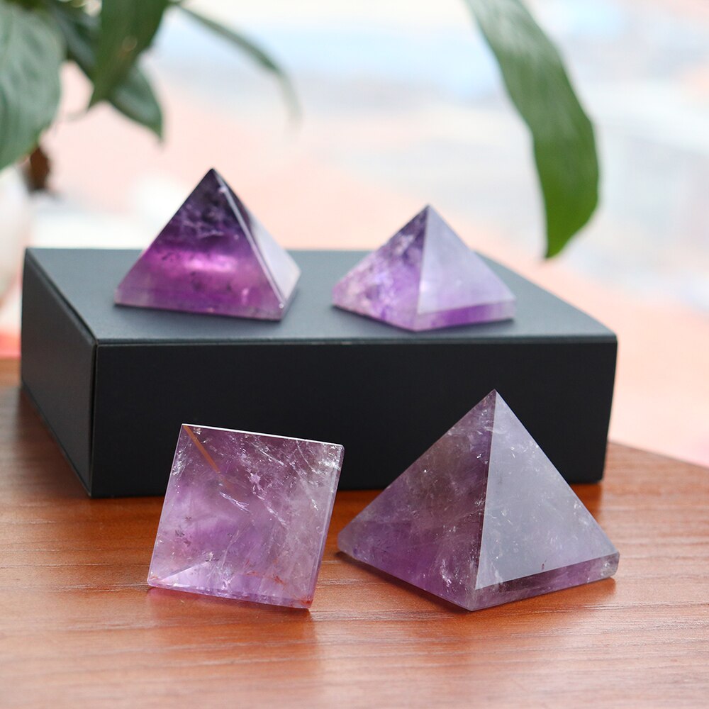 Natural Stones Crystal Point Rose Purple Tower Healing Stone Brazil Amethyst Energy Ore Mineral Obelisk Home Ornaments