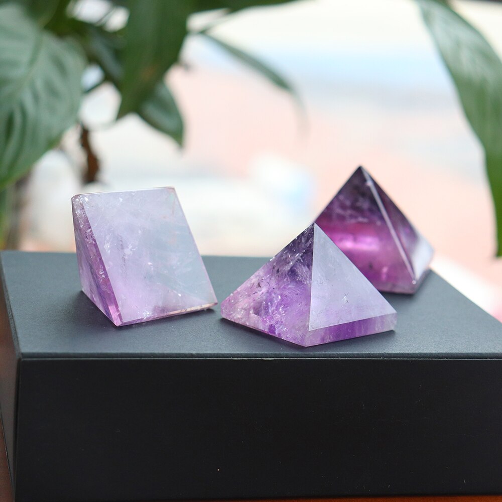 Natural Stones Crystal Point Rose Purple Tower Healing Stone Brazil Amethyst Energy Ore Mineral Obelisk Home Ornaments