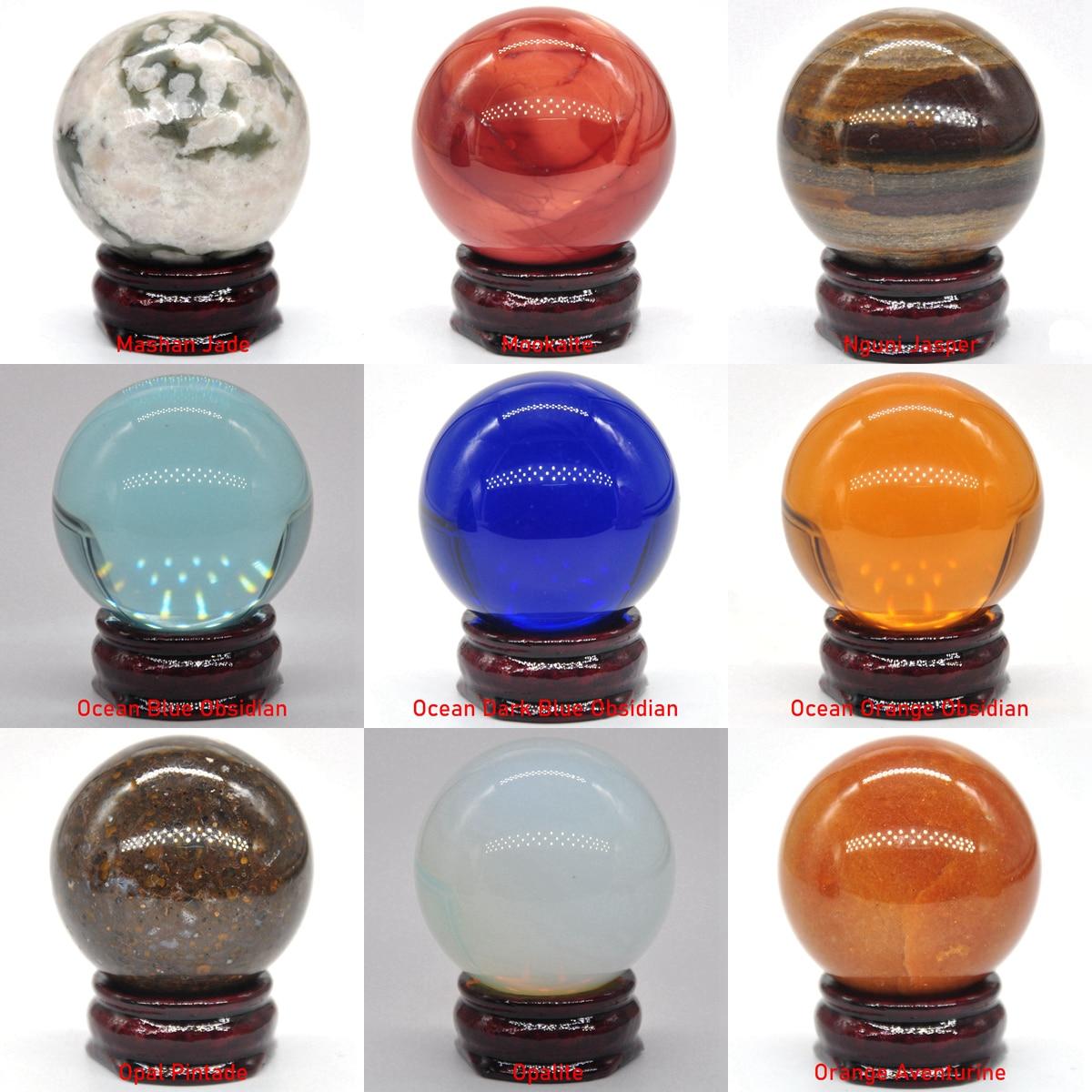 Gemstone Mini-Crystal Ball With Stand