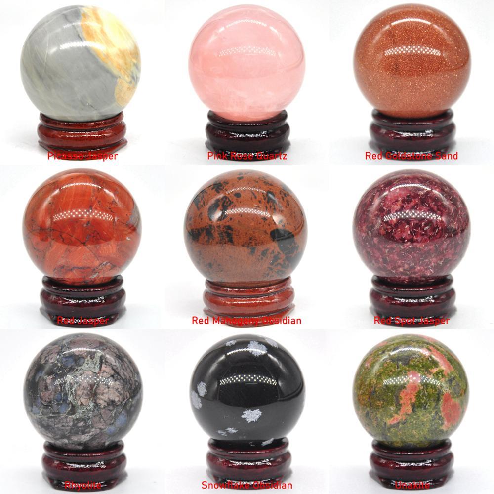 Gemstone Mini-Crystal Ball With Stand