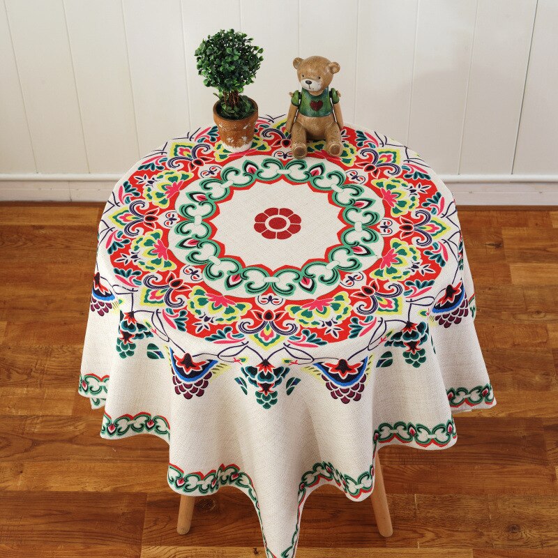 Mandala tablecloth Plants Pattern Cotton Linen waterproof Tablecloths Decorative Home Decor Table Cloth High Quality tablecloth