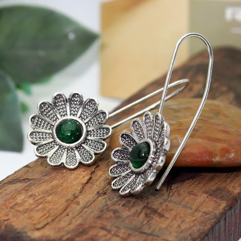 Vintage Ethnic Flower Drop Hanging Earring for Women 2019 Fashion Lovely Ear Pendant Dangle Earrings Jewelry Accessories O5E687