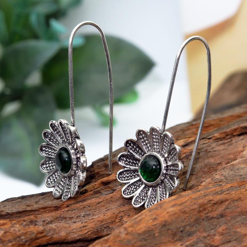 Vintage Ethnic Flower Drop Hanging Earring for Women 2019 Fashion Lovely Ear Pendant Dangle Earrings Jewelry Accessories O5E687