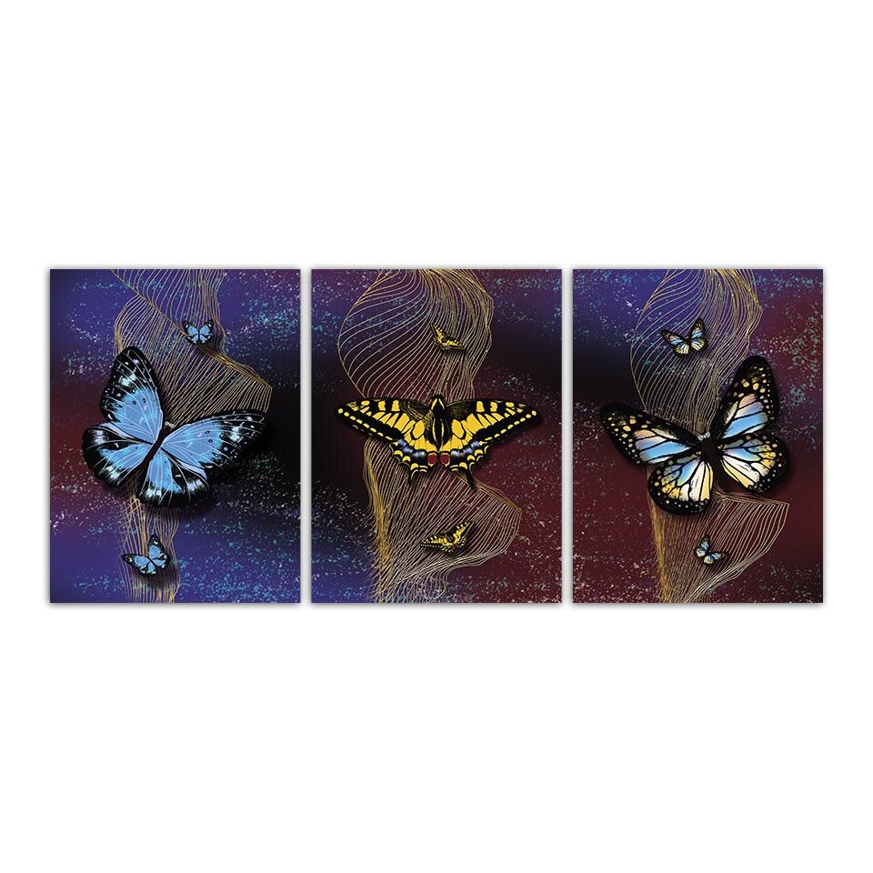 Butterfly Leaf Wall Art Canvas - Various