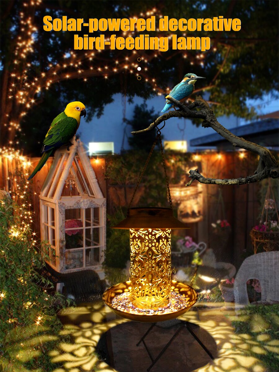 Solar-Powered Light Bird Feeder
