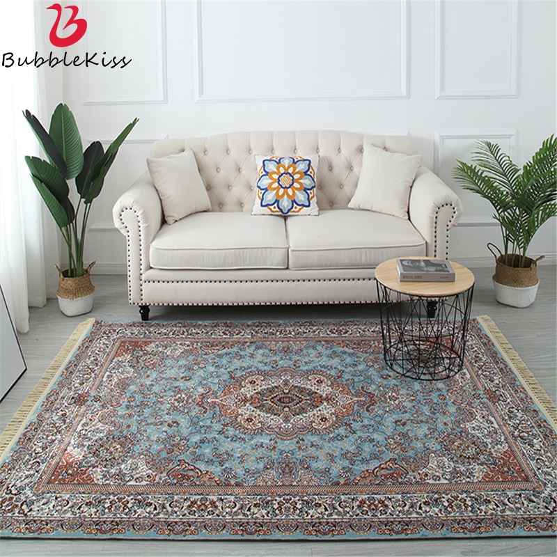 European Style Tassel Soft Carpets For Living Room Bedroom Rugs Home Carpet Delicate Soft Hot Area Rugs Floor Door Mat Decorate